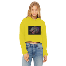 Load image into Gallery viewer, Wolf Ladies Cropped Raw Edge Hoodie
