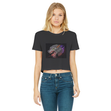 Load image into Gallery viewer, Wolf Classic Women&#39;s Cropped Raw Edge T-Shirt
