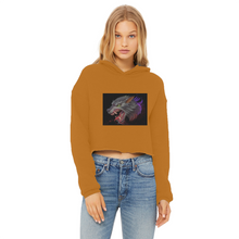 Load image into Gallery viewer, Wolf Ladies Cropped Raw Edge Hoodie
